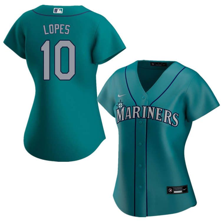 Nike Women #10 Tim Lopes Seattle Mariners Baseball Jerseys Sale-Aqua